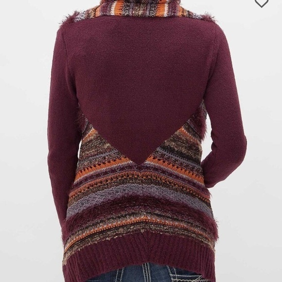 BKE Flyaway Eyelash Striped Cardigan Sweater Sz S - Picture 3 of 7